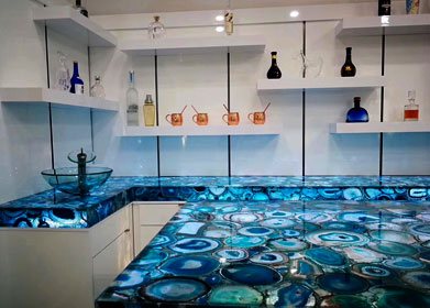 Semi-Precious Stone Countertops installation in st.Seattle